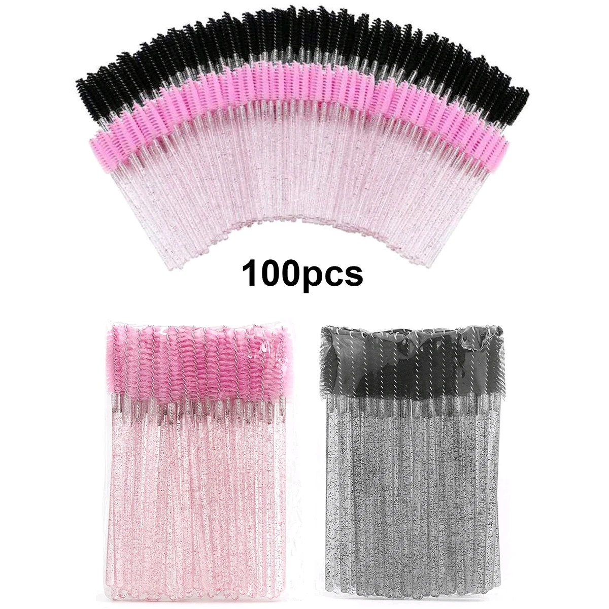 Eyelash Extension Options - 100 Unidades de Escovas Descartáveis para