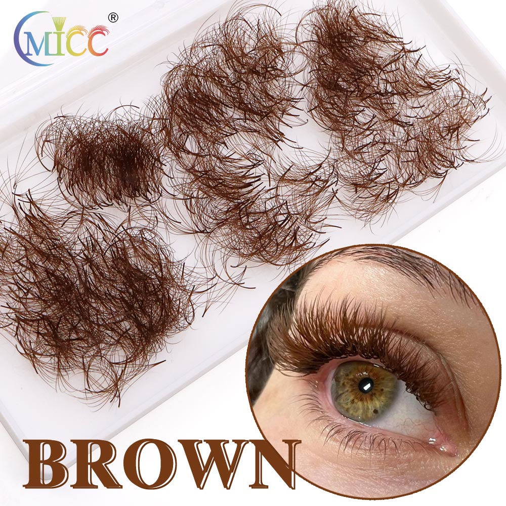 Eyelash Extension Hybrid - 1000 fãs pbt híbrido marrom volume