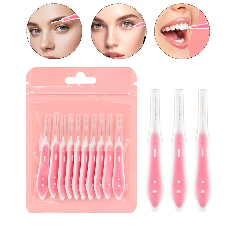 Eyelash Extensions - 10 pçs escovas de sobrancelha mini