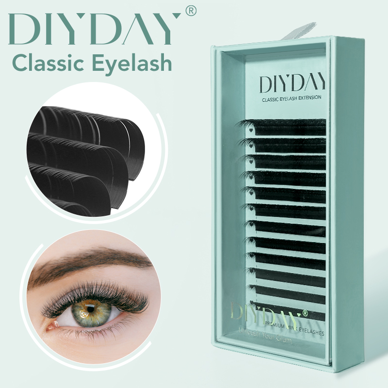 Eyelash Extensions Classic - Diyday 16 linhas de vison cílios