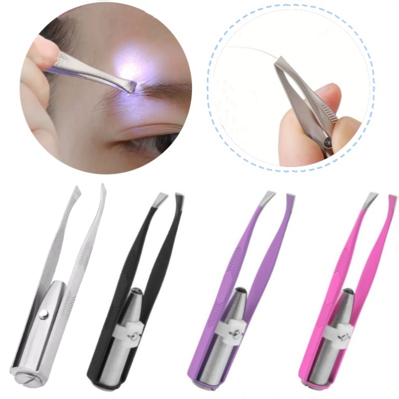 Eyelash Extension Led - 1/2 pçs pinça de sobrancelha com