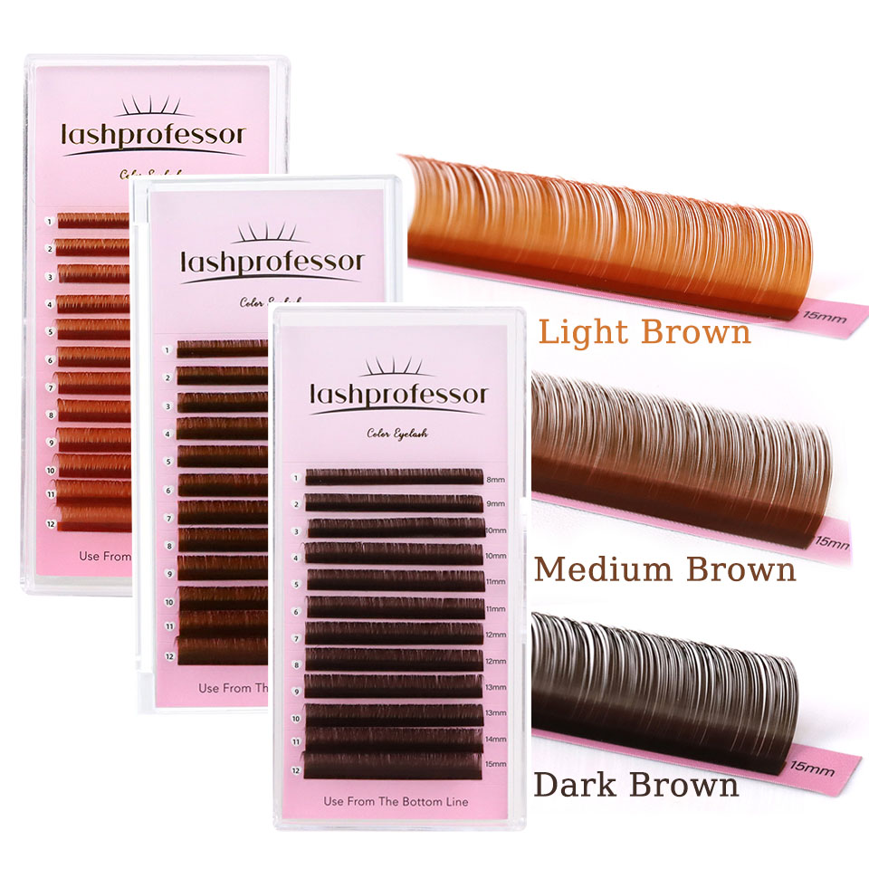 Eyelash Extensions Classic - Caloa chocolate marrom cílios individuais clássicos