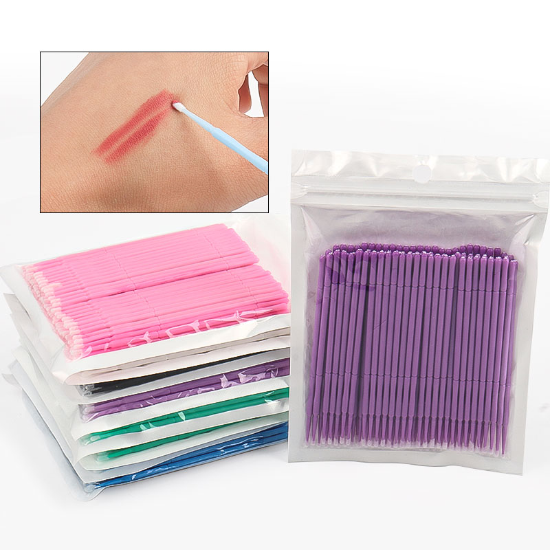 100 pçs/saco bambu cílios exte - Eyelash Extension Cleaning avaliação e preço