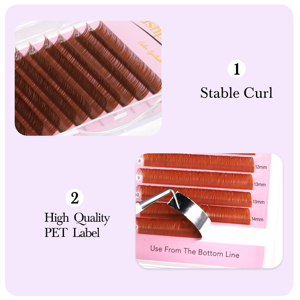 Caloa chocolate marrom cílios  - Eyelash Extensions Classic avaliação e preço